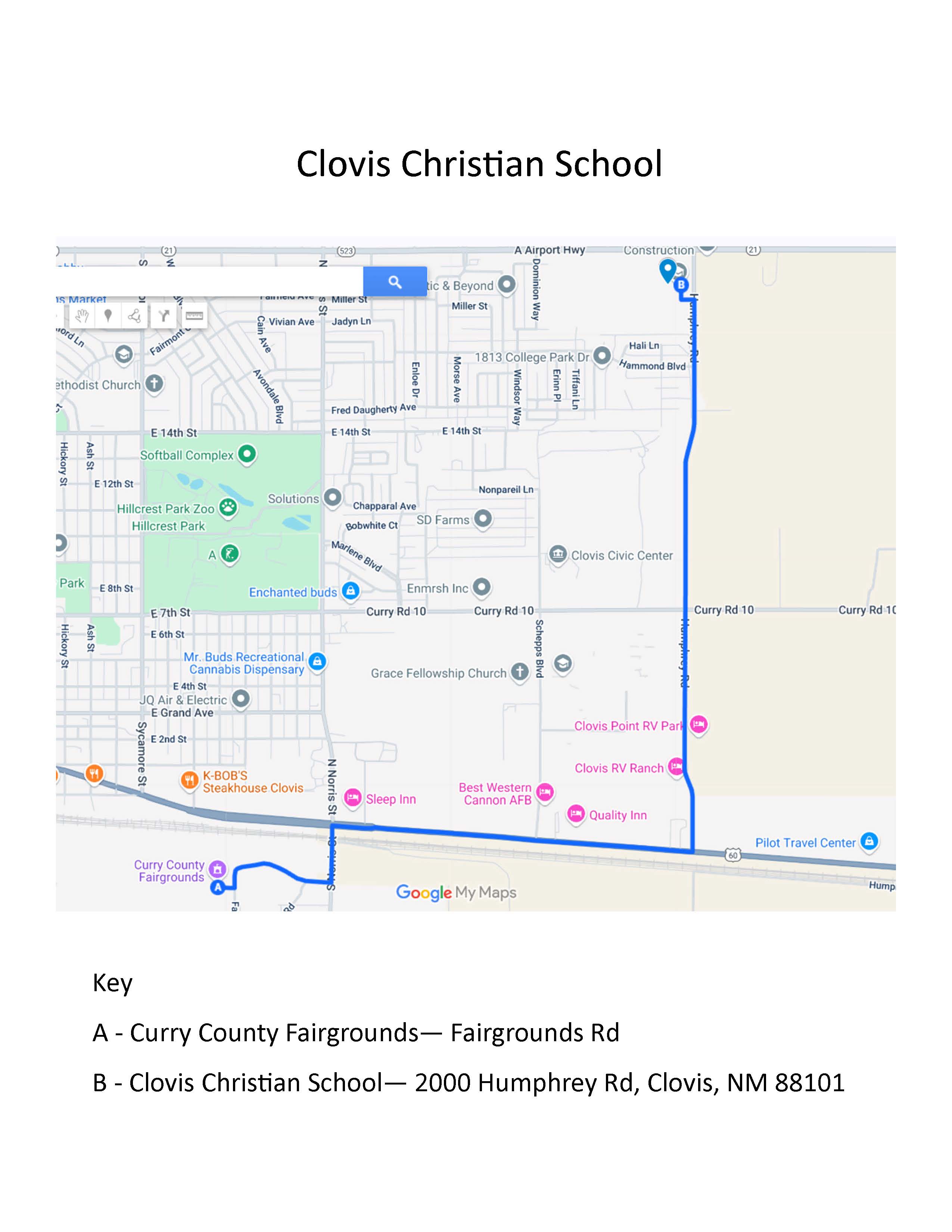 Clovis Christian Map